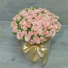 Цветочная композиция из Розы в шляпной коробке #REPLACE_PRED# Кулотино