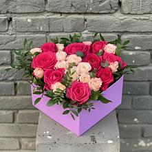 Цветочная композиция из Розы в коробке в Кулотино