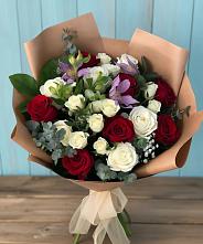 Букет цветов из:  Розы и Альстромерии в Кулотино