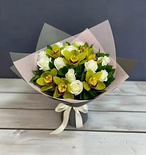 Букет цветов из:  Орхидеи и Розы в Кулотино