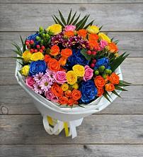 Букет цветов из:  Розы и Хризантемы в Кулотино