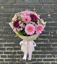 Букет цветов из:  Герберы и Хризантемы в Кулотино