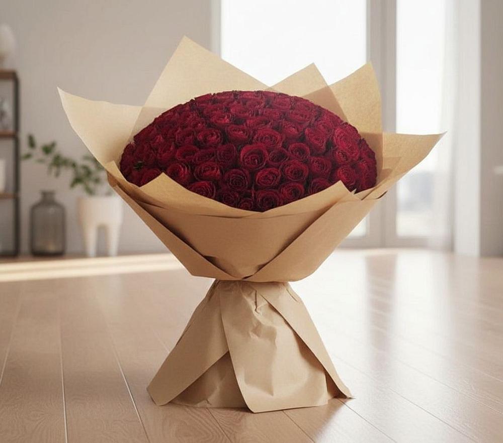 Букет 101 Красная роза в Кулотино