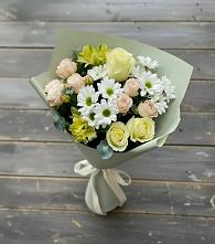 Букет цветов из:  Альстромерии, Розы и Хризантемы #REPLACE_PRED# Кулотино