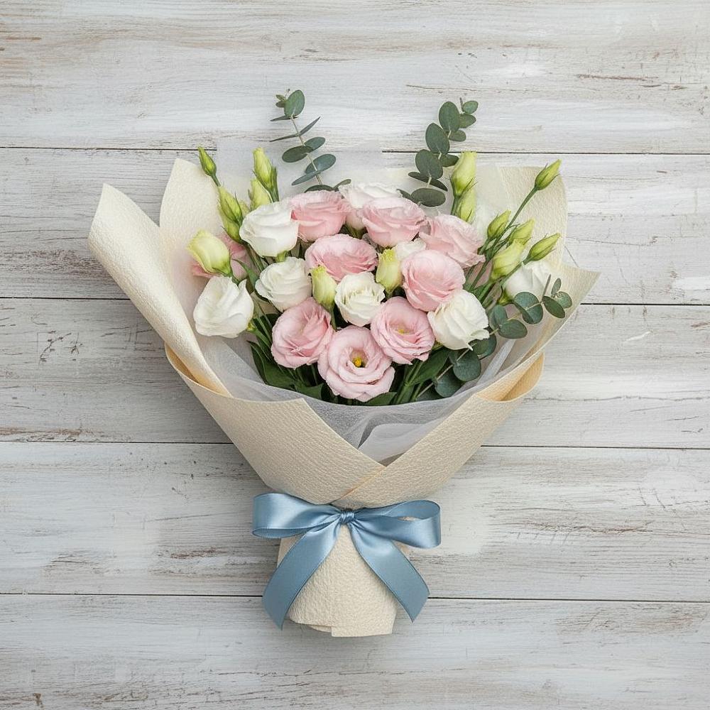 Букет цветов из: Лизиантусы в Кулотино